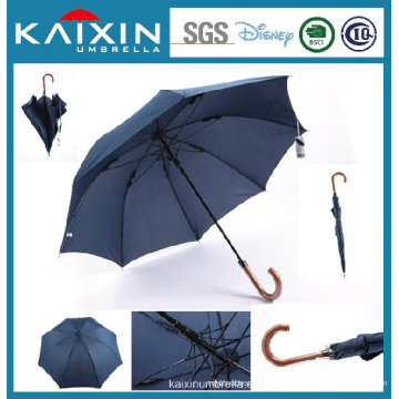 Madeira Handle guarda-chuva à prova de vento reta Dark Blue Cor